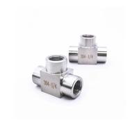 1/8" 1/4" 3/8" 1/2" 3/4" 1" BSPP M20 x 1,5 mm Femmina Tee Accoppiatore a 3 vie Connettore in acciaio inossidabile 304 Acqua Gas propano (3/4")