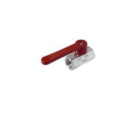 1/8" 1/4" 3/8" 1/2" 3/4" 1" Maschio Femmina Filettatura 304 Mini valvola a sfera in acciaio inossidabile con maniglia lunga(Red Female,1")
