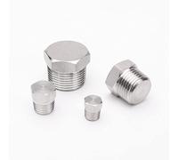1/8 "1/4" 3/8" 1/2" 3/4" 1" NPT Filettatura maschio 304 in acciaio inox testa esagonale tappo terminale tubo raccordo adattatore connettore-1/8"