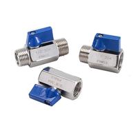 1/8" 1/4" 3/8" 1/2" 3/4" 1 pollice Mini valvola a sfera maschio/femmina in acciaio inossidabile 304 Valvole di rubinetto manuali for la produzione di birra fatta in casa(1/2",BSP_MALE TO FEMALE)