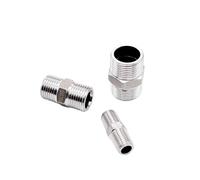 1/8 1/4 3/8 1/2 3/4 1" Raccordo filettato maschio con nipplo esagonale Raccordo for tubo in acciaio inossidabile 304 Raccordo for tubo for acqua, olio e aria Adattatore filettato(1/2")