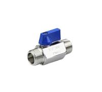 1/8" 1/4" 3/8" 1/2" 3/4" Femmina/Maschio M/MF/F SS304 Tubo da cucina Maniglia in metallo Interruttore Mini valvola a sfera pneumatica(3/8",BSP_MALE TO MALE)