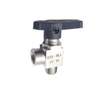 1/8" 1/4" 3/8" 1/2" 3/4" Filettatura femmina maschio 304 Acciaio inossidabile Raccordo for tubo a due vie Valvola a sfera ad alta pressione(Elbow Female to Male,NPT1I4)