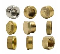 1/8 1/4 3/8 1/2 3/4 Filettatura maschio femmina Tubo in ottone Tappo terminale esagonale Raccordo rapido Adattatore universale for rubinetto in ottone(1l4 Male,1pcs)