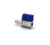 1/8" 1/4" 3/8" 1/2" 3/4" Maschio Femmina 6 7 8 10 12 13mm Portagomma Valvola a sfera sanitaria Homebrew Acciaio inossidabile 304 Blu 1 pz(1/8",BSPT MALE_TYPE-A_12MM)