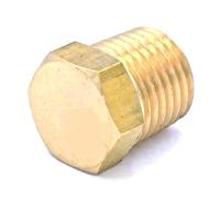 1/8" 1/4" 3/8" 1/2" 3/4" NPT Male Hex End Cap Brass Pipe Fitting Connector Adapter Water Gas Oil Fuel(1/4")