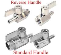 1/8 1/4 3/8 1/2 3/4 "pollici BSP maschio femmina X 7 8 10 12 14-20 mm portagomma in acciaio inossidabile 304 Mini valvola a sfera sanitaria Home Brew(1/4",BSP FEMALE_REVERSE HANDLE_7MM)