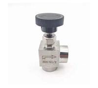 1/8" 1/4" 3/8" 1/2" BSP Femmina Vite Valvola a spillo regolabile 90 gradi Acciaio inossidabile 304 ON/OFF(1/2")