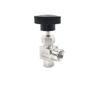1/8" 1/4" 3/8" 1/2" BSP Femmina Vite Valvola a spillo regolabile 90 gradi Acciaio inossidabile 304 ON/OFF(1/4")