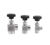 1/8" 1/4" 3/8" 1/2" BSP NPT Female Elbow 90 Degree Angle Needle Valve Crane Elbow 304 Stainless Flow Control Water Gas Oil(1/2",NPT)