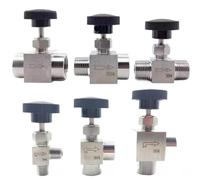 1/8" 1/4" 3/8" 1/2" BSP NPT Female Male Elbow Needle Valve Crane 304 316 Stainless Steel Flow Control Water Gas Oil Propane(3/8",NPT_STRAIGHT_MALE)