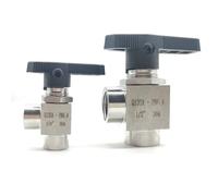 1/8" 1/4" 3/8" 1/2" BSP NPT Female Shut Off Ball Valve 90 Degree Elbow 304 Stainless Water Gas Fuel Oil Propane Panel(1/4",BSPP)