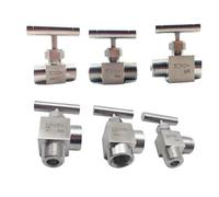 1/8" 1/4" 3/8" 1/2" BSP NPT Femmina Maschio Gomito Valvola a Spillo Gru Inox Controllo del Flusso Acqua Gas Olio Maniglia a Forma Unica per il sistema idraulico, tubazioni(1/8",BSP_ELBOW_MALE TO MALE)