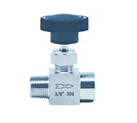 1/8" 1/4" 3/8" 1/2" BSP NPT Male To Female Needle Valve Crane 304 Stainless Steel Flow Control Water Gas Oil Propane(1/2",BSP)