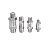 1/8" 1/4" 3/8" 1/2" BSP NPT Male To Male One Way Check Valve Non-return Inline 304 Stainless Steel(1/4",BSP)