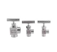 1/8 "1/4" 3/8 "1/2" BSPT Femmina Maschio Gomito Valvola a spillo da 90 gradi Gru Controllo del flusso in acciaio inossidabile 304 con maniglia a forma unica(1/2 inch,MALE TO MALE_NPT)