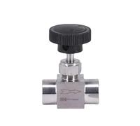 1/8 "1/4" 3/8 "1/2" BSPT NPT Femmina Valvola A Spillo Gru In Acciaio Inox 304 316 Controllo del Flusso Acqua Gas Olio propano(3/8 inch,BSP_SS316)