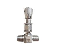 1/8 "1/4" 3/8 "1/2" BSPT NPT Maschio Paratia In Acciaio Inox 304 Intercettazione Valvola A Spillo Flusso Micro Regolazione di Dosaggio(3/8 inch,BSPT)
