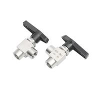 1/8" 1/4" 3/8" 1/2" FemaleThread 304 Stainless Steel Right Angle 2 Way Pipe Fitting High Pressure Ball Valve(1/2") Plumbing Fittings