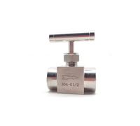 1/8" 1/4" 3/8" 1/2" Filettatura femmina maschio Raccordo for tubo in acciaio inossidabile 304 Valvola a spillo di intercettazione ad alta pressione Maniglia dritta(2 Way Female,1I8)