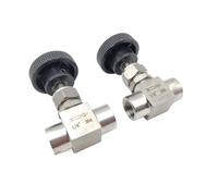 1/8" 1/4" 3/8" 1/2" Filettatura for tubi standard britannico Filettatura femmina uguale Valvola a spillo di intercettazione del controllo del flusso in acciaio inossidabile SS 304(1/4")