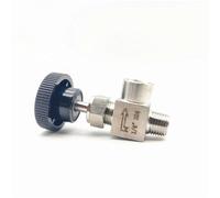 1/8" 1/4" 3/8" 1/2" Male to Female Thread Right Angle Type Globe Valve 304 Stainless Steel Needle Valve(1/8")