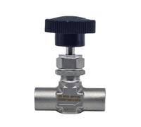 1/8" 1/4" BSP NPT Female Needle Valve Crane Bulkhead 304 Stainless Steel Flow Control Panel Install(1/8",NPT)