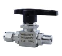 1/8" 1/4" BSPT NPT Male To 3 6 mm 1/8 1/4 Inch Tube OD Compression Union Ball Valve 316L Stainless Steel 3000 PSI Water Oil Gas(NPT1l4-6)