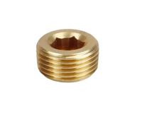 1/8-1 pollice BSP Maschio Femmina Filettatura Esterna Testa Esagonale Interna Tappo Terminale Ottone DN6 - DN25 Raccordo Giunto Connettore(Outer Hex Plug,1/8")