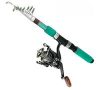 1.8 2 4 .7 3.0 .6m Canna da pesca telescopica in carbonio Combo Canne spinning con mulinello Set Carpa di mare dura Feeder Pole Attrezzatura surf(2.4M Rod 3000Reel)