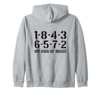 1-8-4-3-6-5-7-2 Il Mio Genere di Musica V8 Big Block 18436572 Felpa con Cappuccio