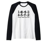 1-8-4-3-6-5-7-2 Questioni di Ordine di sparo 18436572 V8 Big Block Maglia con Maniche Raglan