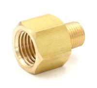1/8" BSPT Male x 1/4" NPT Female Brass Pipe Fitting Connector Adapter For Pressure Gauge Air Gas Fuel Water