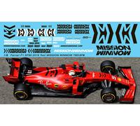 1/8 Decals per Ferrari SF90 Formula 1 2019 Mission Winnow Decals TBD378