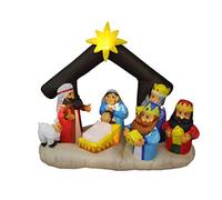 1,8 m lungo gonfiabile presepe con i tre Re Magi