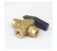 1/8" NPT Female L-Port Brass Ball Valve 1500 PSI Plumbing Propane Gauge Water Gas Oil Fuel