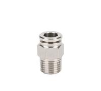 1/8" NPT Male x 9.52mm PU Tube Pneumatic 304L Push In Quick Connector Release Air Fitting Plumbing