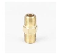 1/8" NPT x 1/8" NPT Male Hex Nipple Brass Pipe Fitting Connector Adapter Water Gas Oil Fuel