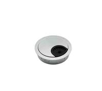 1-8 pezzi 50/53/60/80 mm in lega di zinco for copriforo for cavi da scrivania, anello protettivo for staffa circolare for PC(60mm Pearl Chrome,2Pcs)