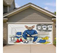 1,8 x 4 m 2026 Soccer Devon Rex Cat Garage Door Banner Cover, Pronto per Match Kitten Coach Bath Indoor Outdoor Wall Art Decor Decor Sport Fotografia Foto Sfondo Appeso