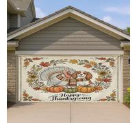 1,8 x 4 m Autunno Ringraziamento Cavalier King Charles Spaniel Garage Door Banner Cover, Autunno Turchia Stampa Decorazione Della Decalcomania Fotografia Fotografia Sfondo Appeso