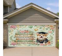 1,8 x 4 m Corgi Dog Congrats Grad Garage Door Banner Cover, Laurea Libro Bagno Interno Esterno Wall Art Decalcomania Decorativa el 2026 Fotografia Foto Sfondo Appeso
