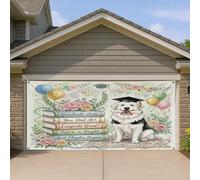 1,8 x 4 m Great Pyrenees Dog Congrats Grad Garage Door Banner Cover, Laurea Libro Bagno Interno Esterno Wall Art Decalcomania Decor Class of 2026 Fotografia Foto Sfondo Appeso