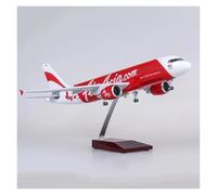 1:85 Per gli appassionati di regali modellino di aereo Airbus A320 Airasia da 47 cm da collezione(With light)