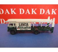 1/87 Modellino Camion Bisarca Verde Fiat 640 ( 673 )Team Rally Lancia Alitalia