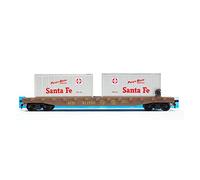 1/87 Per I Giocattoli Del Regalo Del Modello Treno Plastica Simulazione Trasporto Container Ferroviari Santa Fe Veicolo Da Collezione