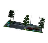 1:87 Scala Città Strada Scena Modello Kit Diorami Illuminazione LED Parcheggio Auto Modello Miniature Albero Simulazione Modello Auto Illuminazione Led Parcheggio Auto Paesaggio Modello Giocattolo