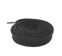1,8cm 0,7 '' Fat Lacci per Lady Donna Heavy Duty Boot Lacci Sneaker piane pattini larghi Strings, 130 nero, 60cm