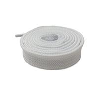 1,8cm 0,7 '' Fat Lacci per Lady Donna Heavy Duty Boot Lacci Sneaker piane pattini larghi Strings, 131 Bianco, 90cm