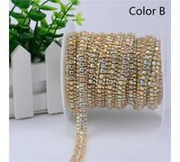 1.8m 3-Rows Cristallo Strass Orlo Catena Chic Cucito Creazione Decorazione
